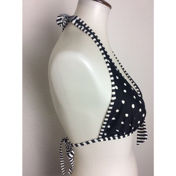 Relax Tommy Bahama Bikini Top Polka Dot Striped Swimwear - Picture 3 of 6